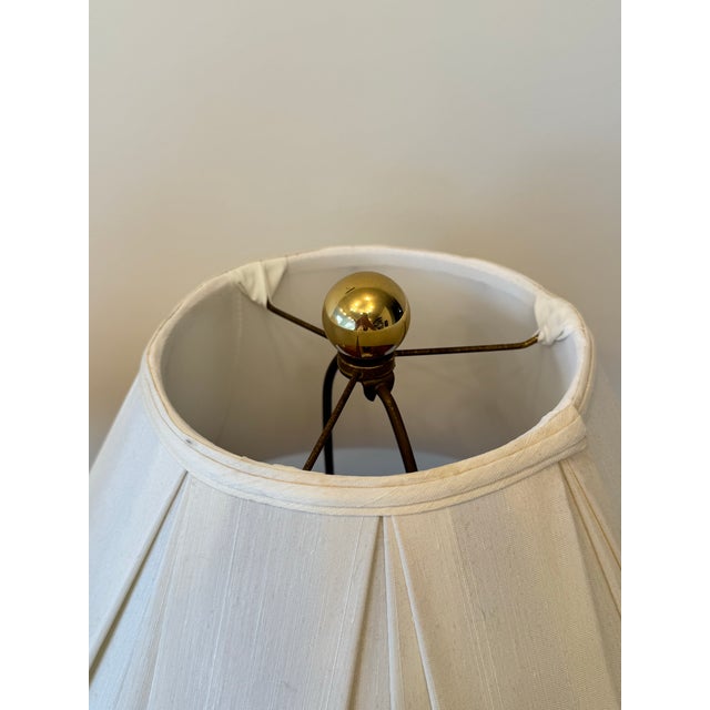 1960s Stiffel Brass Torch Form Table Lamps—a Pair For Sale - Image 11 of 12