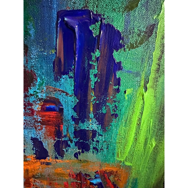 “Burning Cities – Original Abstract Expressionist Painting by Nathalie Gribinski” For Sale - Image 4 of 11