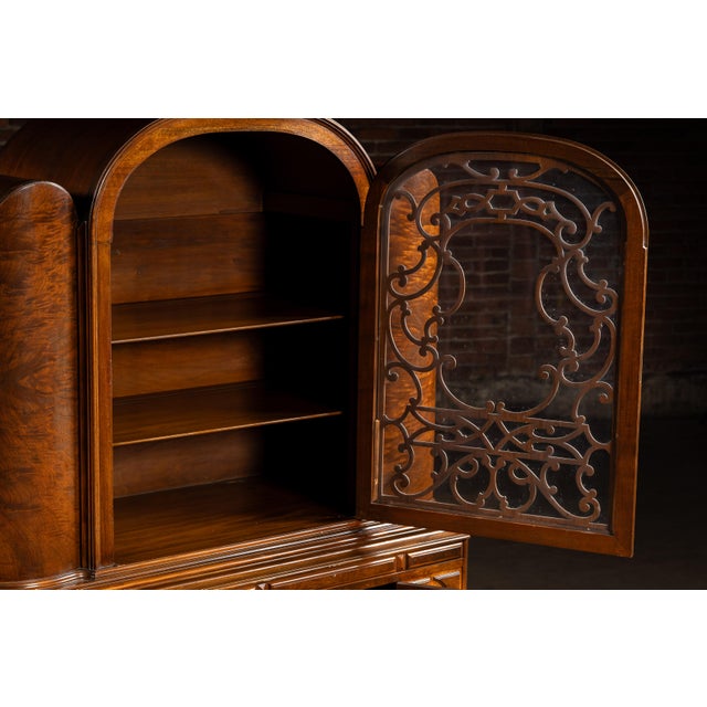Vintage Rococo Revival Arched-Top Display Cabinet For Sale - Image 9 of 18