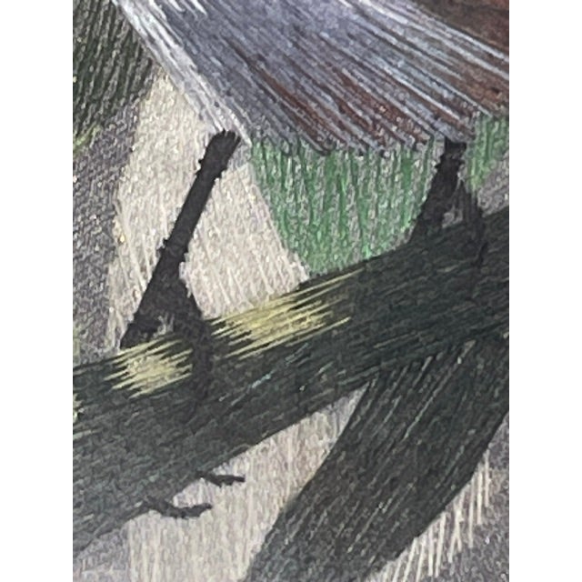 Wood Late 20th Century Museum-Grade Masterpiece Artall Suzhou "Su" Hand-Embroidered Fine Silk Shrike Study (Boxed & Signed) For Sale - Image 7 of 14