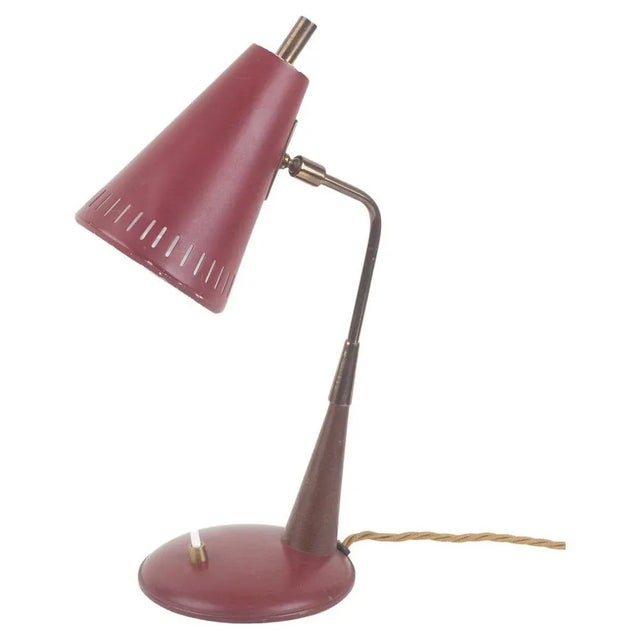 MidCentury Modern Red Desk Lamp, 1950s Chairish