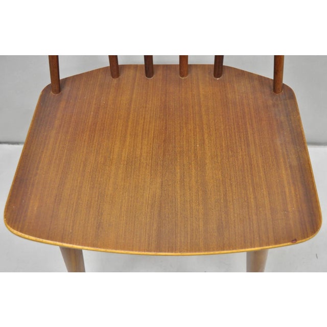 Mid 20th Century Vintage Danish Modern J77 Teak Side Chair by Folke Pallson for FDB Møbelfabrik For Sale - Image 5 of 13