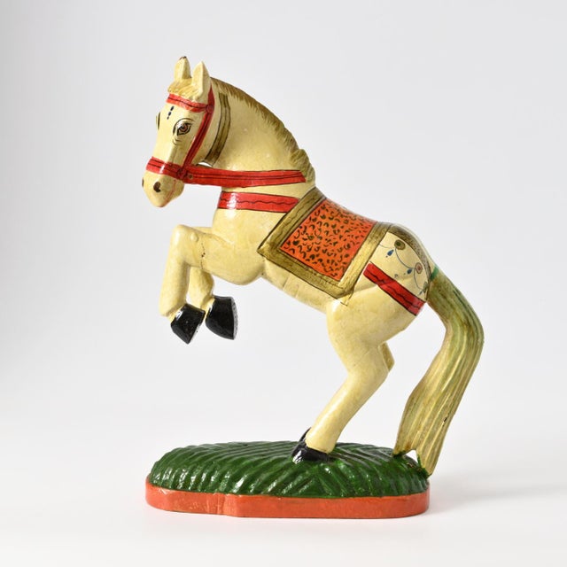 Vintage Hand-Painted Indian Horse Figurine, 1990s For Sale - Image 9 of 9