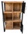 This Live Edge Modern Industrial bookcase features open shelves and four iron doors, crafted from medium-size solid mango...