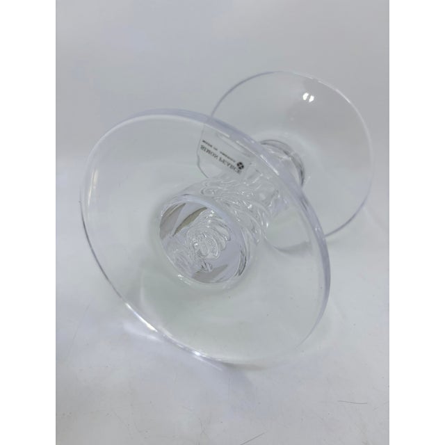 Simon Pearce Signed Stratton Hand-Blown Pillar Air Twist Candle Holder For Sale In New York - Image 6 of 9