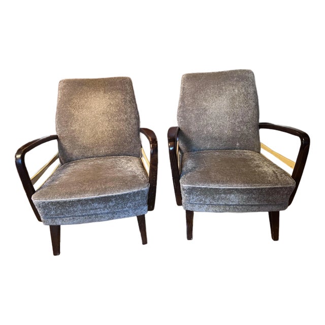 1950s Mid-Century Modern Armchairs – Made in Western Germany- a Pair For Sale