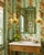 Traditional Tomato Vine Stripe Grasscloth Wallpaper by House Party | Garden Green | 8 Yards For Sale - Image 3 of 13