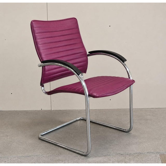 Postmodern Tubular Cantilever Model S74 FV Chairs by Josef Gorcica for Thonet, 1980s, Set of 6 For Sale - Image 3 of 10