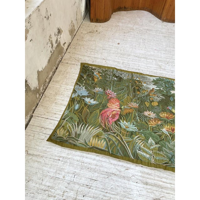 Textile Tropical Forest Tapestry, 1960s For Sale - Image 7 of 18