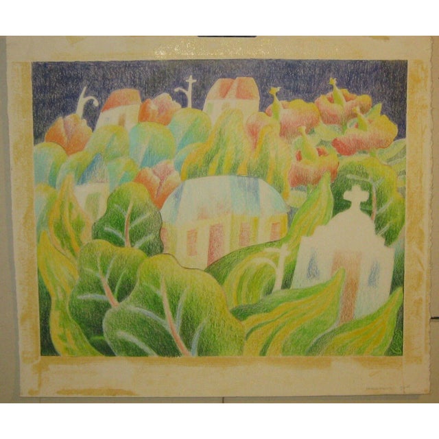 Stonehenge Modernist Drawing by Blair Lent For Sale - Image 11 of 11