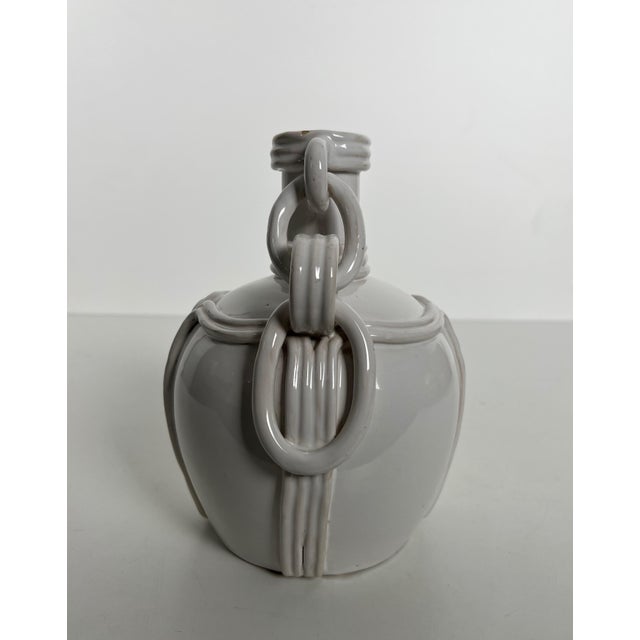 Ceramic White Glazed Ceramic Vase. French Work. Signed. Circa 1970 For Sale - Image 7 of 12