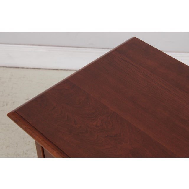 Pair of Stickley Cherry Georgian Style Nightstands For Sale - Image 10 of 15