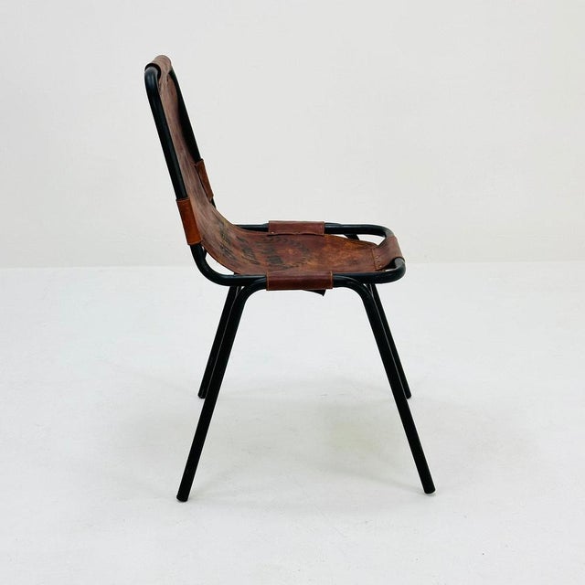 Charlotte Perriand Bauhaus Les Arcs Cognac Leather Chair by Charlotte Perriand, 1980s For Sale - Image 4 of 11