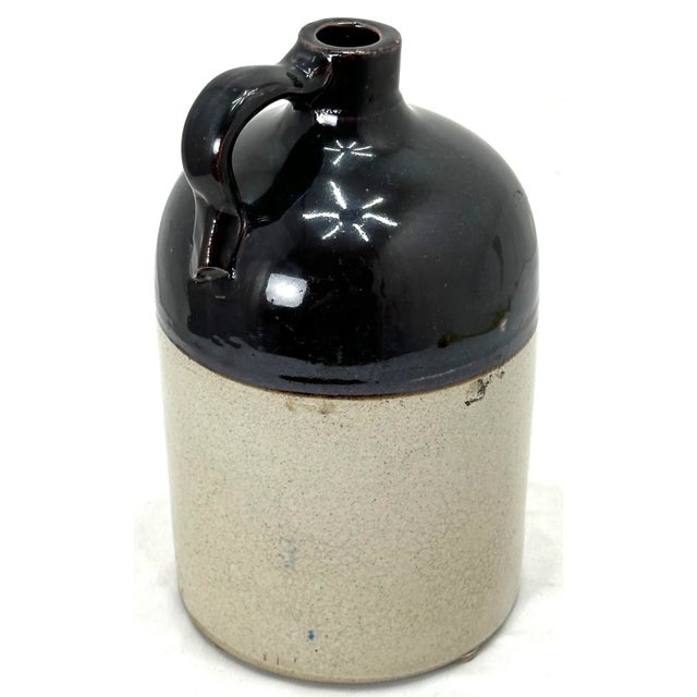 Antique American Blue Decorated Stoneware 1 Gallon Advertising Spirits Jug From Macys New York City For Sale - Image 9 of 13