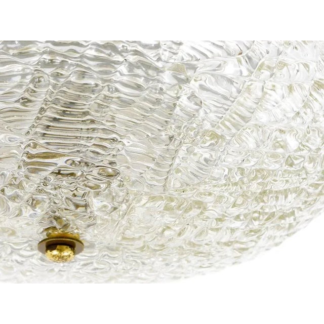 Mid-Century Flush Mount in Textured Glass attributed to J. T. Kalmar for Kalmar, Austria, 1960s For Sale - Image 9 of 10