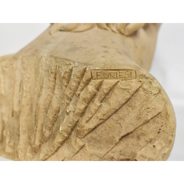 Late 20th Century Italian Bust of David After Michelangelo Made Signed Ennio Furiesi Sculpture For Sale - Image 12 of 13