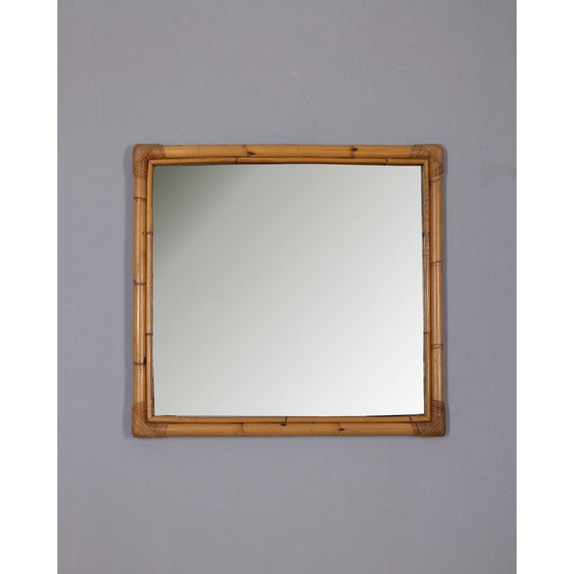 Vintage Bamboo Wall Mirror, Italy, 1960s For Sale - Image 9 of 9