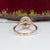 Blue 3.4Ct Cambodian Blue Zircon Ring With Natural Diamond Accents: Solid 14k Gold, Size 6.75 For Sale - Image 8 of 9