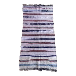 1980s Moroccan Kilim Vintage Rug - 3'2" X 6'4" Ft