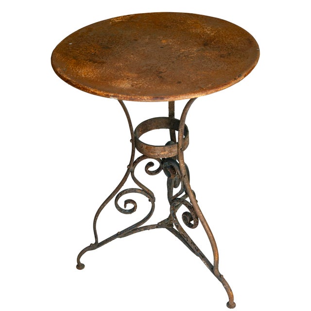 Antique French Outdoor Cafe Table For Sale In Los Angeles - Image 6 of 9