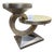Artmax Postmodern Faux Stone and Wood Side Table For Sale