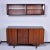 Wood Italian Mid Century Wall Cabinet in Walnut With Glass Doors and Interior Shelves For Sale - Image 7 of 9