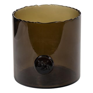 Regina Andrew Monogram Glass Votive Large, Smoke For Sale