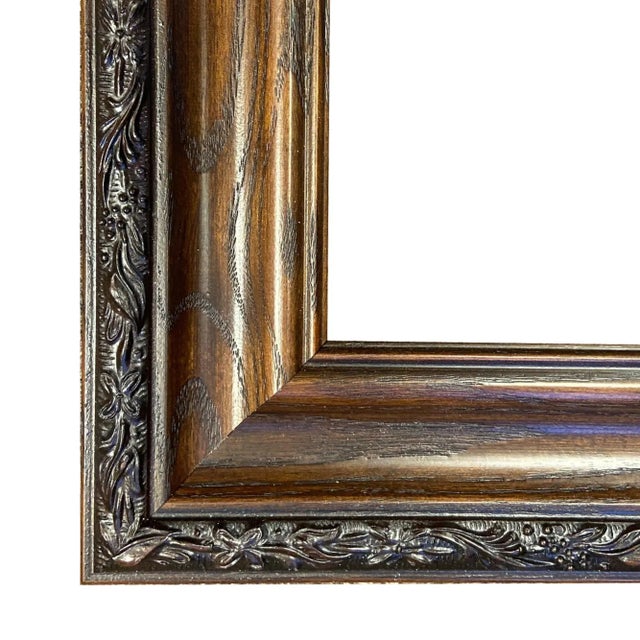 English George Harley Drummond (C. 1808) Framed Oil Painting Print on Canvas in Brown & Black Solid Oak Frame- Framed to 22" X 34" For Sale - Image 3 of 5