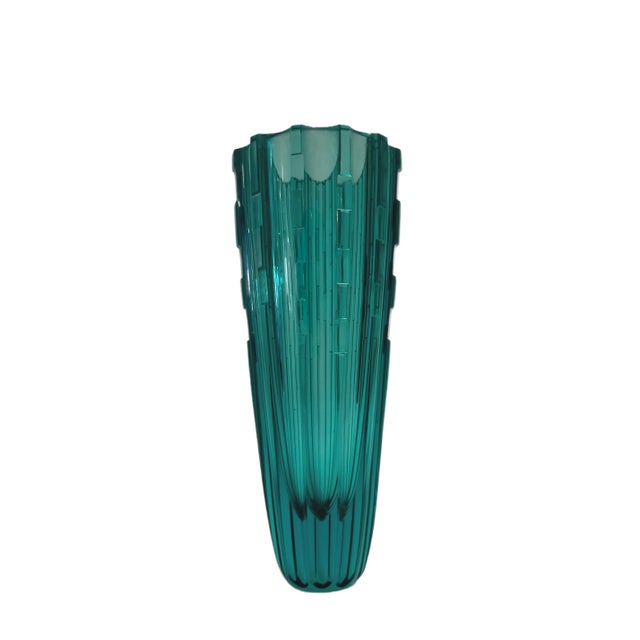 Post Modern Vladimir Zahour Style Teal Vase For Sale In Los Angeles - Image 6 of 7