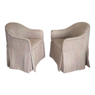 Modern Preview Furniture Upholstered Club Chairs - a Pair For Sale