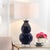30-Inch H Table Lamp - Navy For Sale - Image 4 of 5