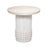 Studded Side Table, White Washed Wood For Sale