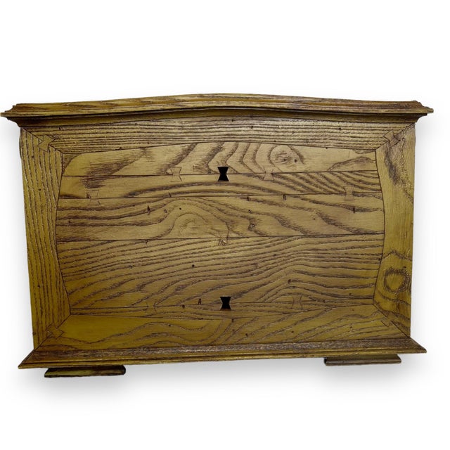 Brentwood Avocado Green Faux Bois Breadbox Removable Shelf Hangable