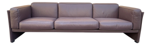 MCM 405 Duc Sofa by Mario Bellini for Cassina in Plum Leather