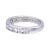 Tiffany and Co. Tiffany & Co. Platinum Channel-Set 9 Stone Round Diamond .81ct Band Ring For Sale - Image 4 of 9