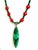 Elevate your collection with this striking, one-of-a-kind necklace featuring genuine natural malachite—a rare and highly...