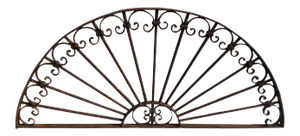 Mid 19th Century Antique Wrought Iron Decorative Transom or Window Guard