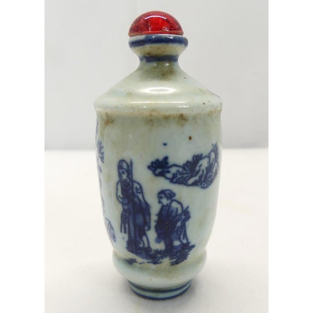 Antique Chinese Porcelain Snuff Bottle, Qing For Sale - Image 9 of 10