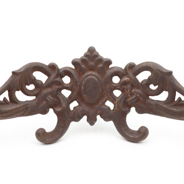 Victorian Bronze Plated Cast Iron Antique Hall Tree Hook For Sale - Image 4 of 6