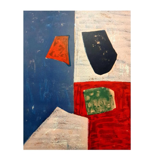 Colorful Abstract Composition - Lithograph 1958 For Sale - Image 6 of 7