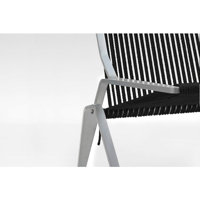 Metal Vintage Black Flagline PK 25 Chair by Poul Kjærholm for Fritz Hansen, 1950s For Sale - Image 7 of 9