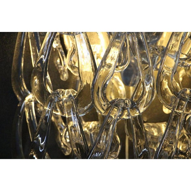 Clear Murano Glass Wall Lights by Angelo Mangiarotti for Vistosi, 1970s, Set of 2 For Sale - Image 15 of 18