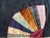 1920s Crazy Quilt Fan Pattern With Embroidered Date and the Word Mother 69" X 80" For Sale - Image 11 of 17