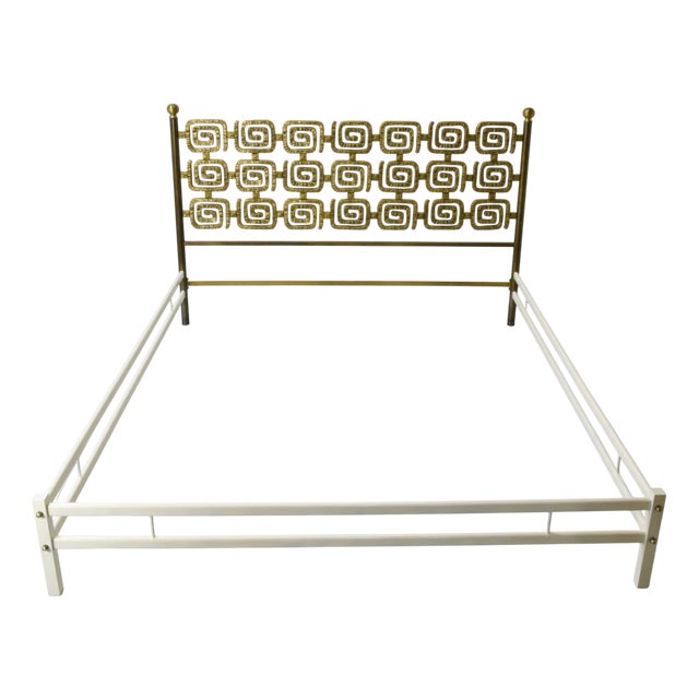 Brass Bed in the style of Osvaldo Borsani, 1960s For Sale