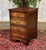 English Mahogany Office Filing Cabinet with Leather Top, 1980s For Sale - Image 3 of 12