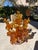 Glass Mid Century Amber Hand-Blown Art Glass Abstract Sculpture For Sale - Image 7 of 8