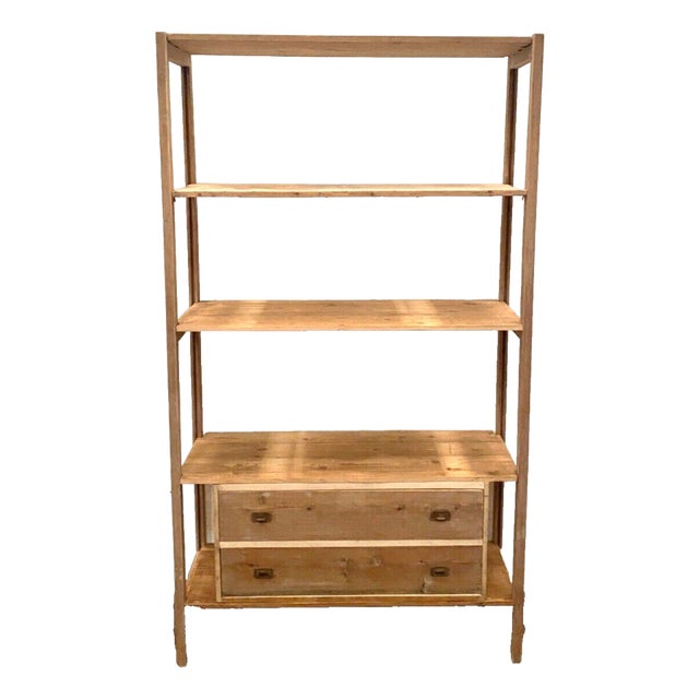 Art Deco Display Shelf in Fir, 1900s For Sale