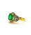 Bochic “Capri” Vintage Natural Diamond & Emerald Retro Ring Set In 18K Gold & Silver For Sale - Image 10 of 11