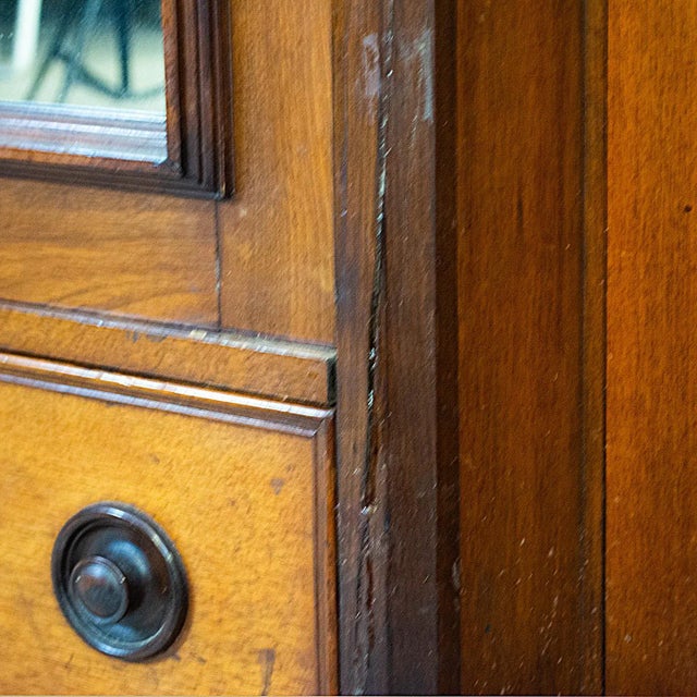 Late Victorian Walnut Armoire Wardrobe For Sale - Image 10 of 13