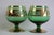 Vintage Bohemian Green and Gold Gilded Glasses, 1950s, Set of 6 For Sale - Image 9 of 13
